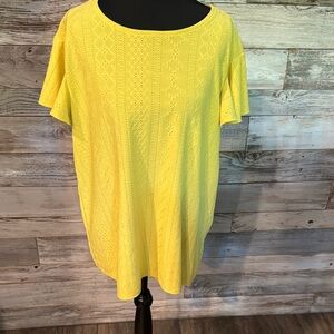 Counterparts Yellow Eyelet Blouse